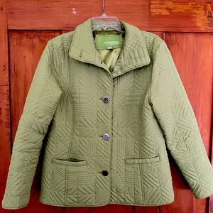 Women’s Weatherproof Green Quilted Jacket Size L